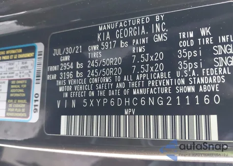 2022 Kia Telluride S from USA, damaged, VIN 5XYP6DHC6NG211160